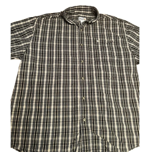 Carhartt loose fit, mid weight, plaid, mid-weight short sleeved shirt, size XL. - Picture 1 of 4